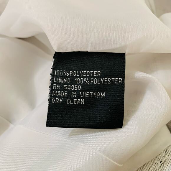 Kasper 6P Skirt Suit w/Blazer Jacket Shimmery Floral Brocade Jacquard  Silver - Picture 11 of 11